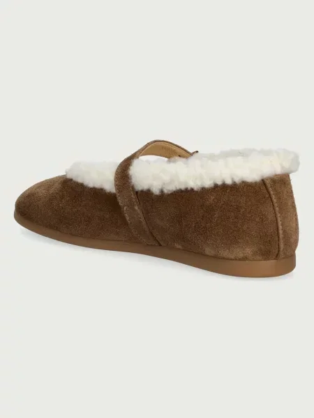 Posa балеринки от велур St. Moritz Ballet Flats кафяво