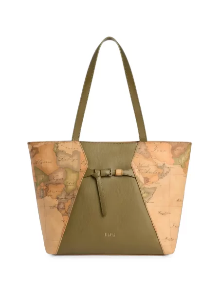 Geantă shopper Alviero Martini 1° Classe clasică verde