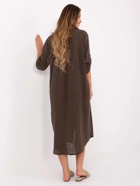 Sukienka Och Bella brązowa
