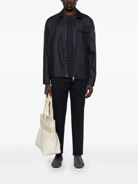 Tricou Zegna cu dungi albastru