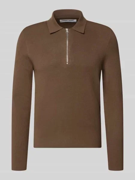 Sweter o kroju slim fit z kołnierzykiem polo model ‘GUNA’ Samsoe Samsoe