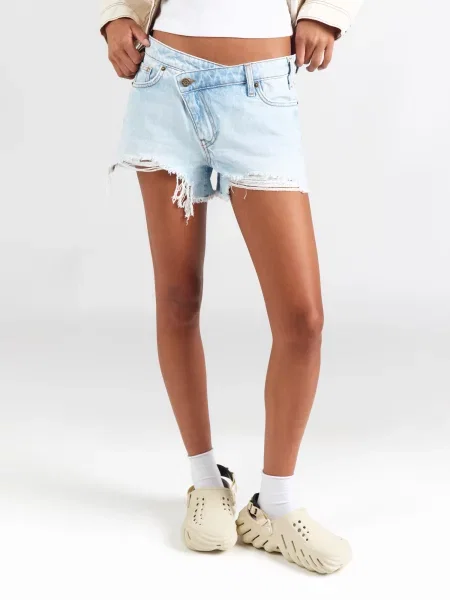 Guess Jeans šortky dámske rifľové modrá