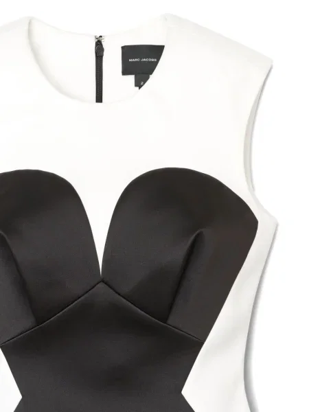 Rochie mini Marc Jacobs din satin de costum alb