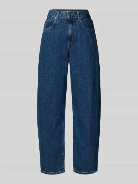 Jeans o kroju barrel fit z czystej bawełny Tommy Hilfiger niebieskie