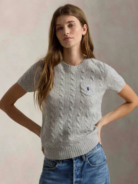 POLO RALPH LAUREN De lână pulover cu adaos de cașmir gri