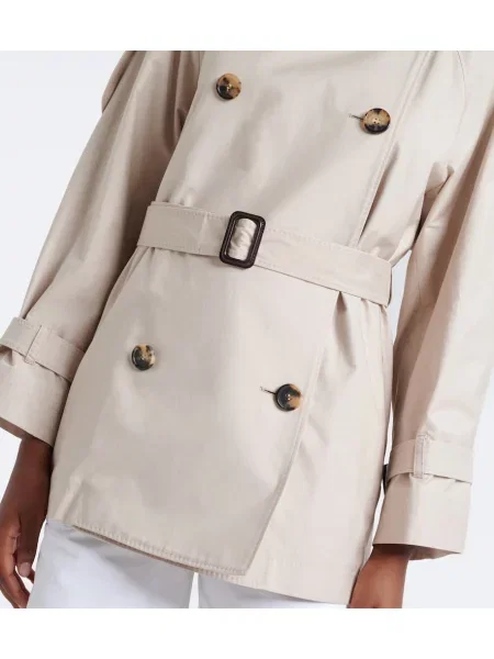 Geacă Max Mara din țesătură twill bej