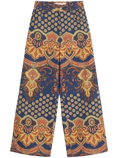 Jeansy Valentino Garavani z wzorem paisley niebieskie