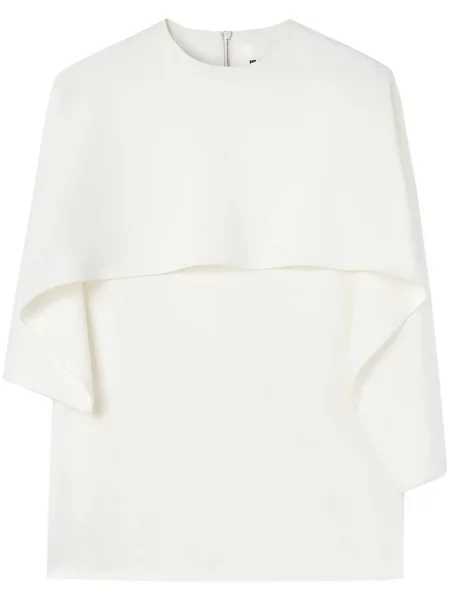 Tricou Jil Sander cu decolteu rotund alb