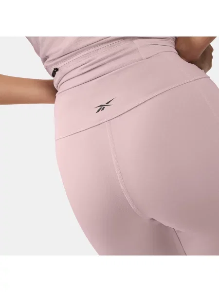 Reebok Metaliczne legginsy z wysokim stanem Luxunisex Muted Mauve Metallic Size: