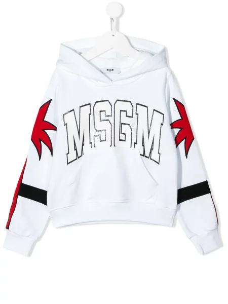 Bluza z kapturem dziecięca Msgm biała