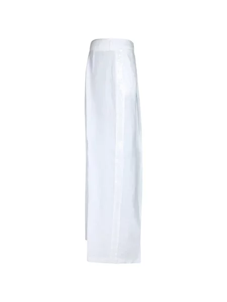 Pantaloni 120% Lino cu paiete alb