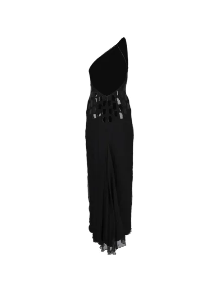 Rochie Mondrian cu aplicații cu un umăr gol negru