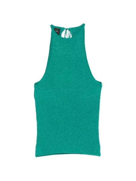Top Pinko tricotate cu legături verde