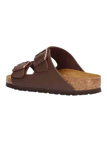 Klapki Birkenstock zamszowe brązowe