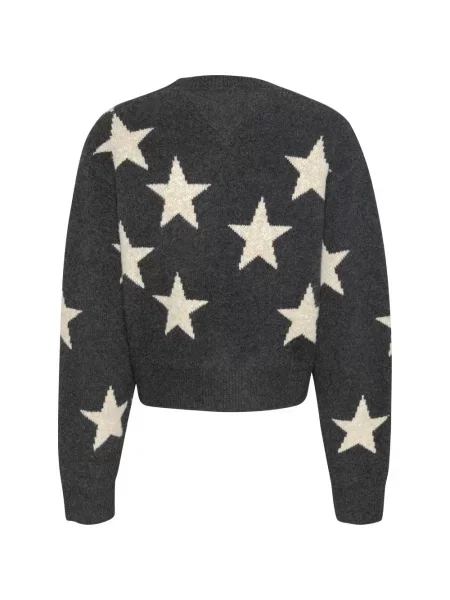 Sweter Tommy Jeans Star Patern Sweater Black XS czarny