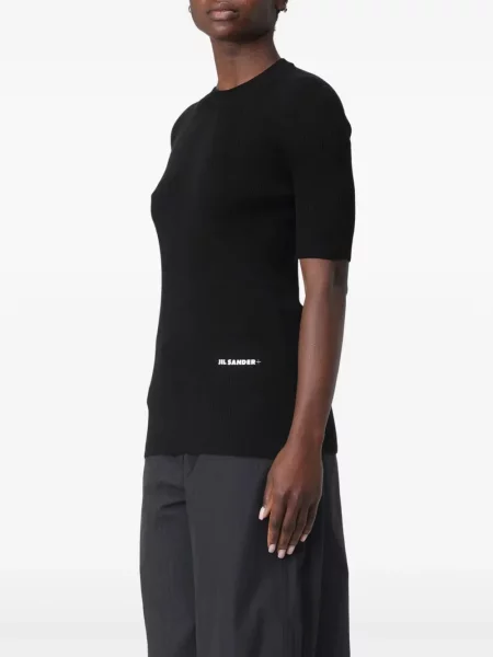 Krátký tričko Jil Sander černé
