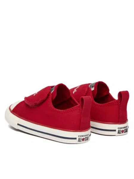 Modne superge Converse Chuck Taylor All Star One Strap Hearts Rdeča bela
