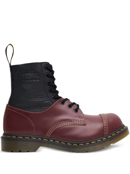 Botine Dr. Martens din piele roșu