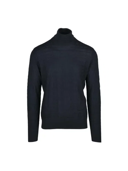 Sweter Emporio Armani wełniany niebieski