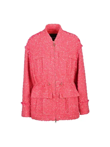Kurtka Patrizia Pepe tweedowa różowa