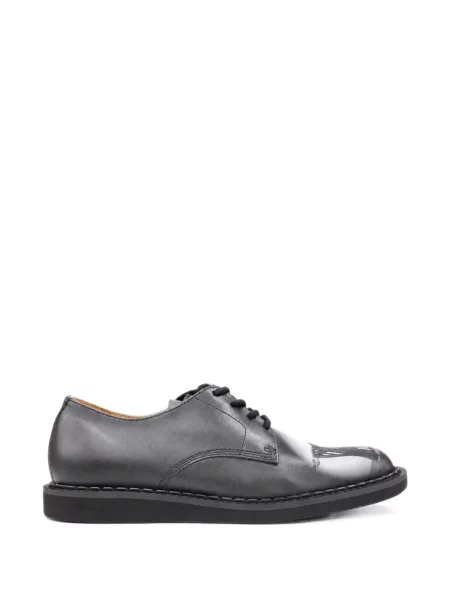 Pantofi derby Undercover din piele cu imagine negru