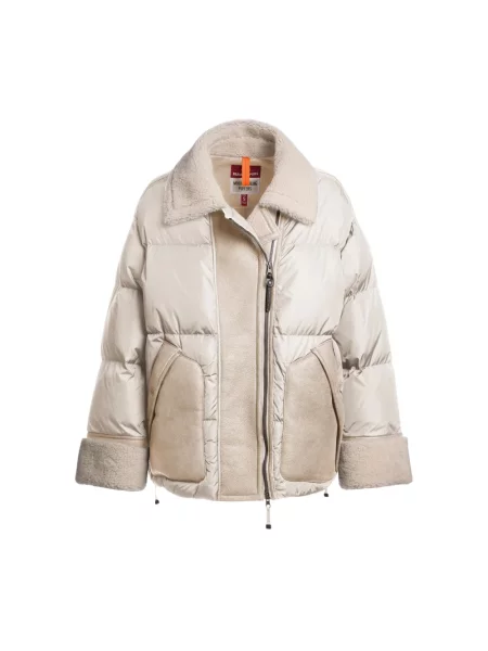 Kurtka skórzana Parajumpers beżowa