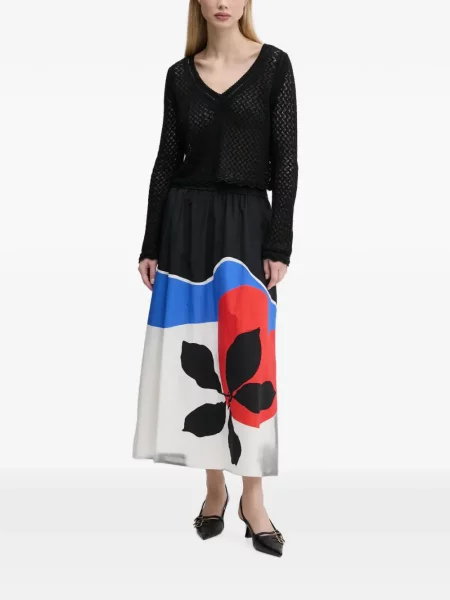 Pulover Desigual cu decolteu în V negru