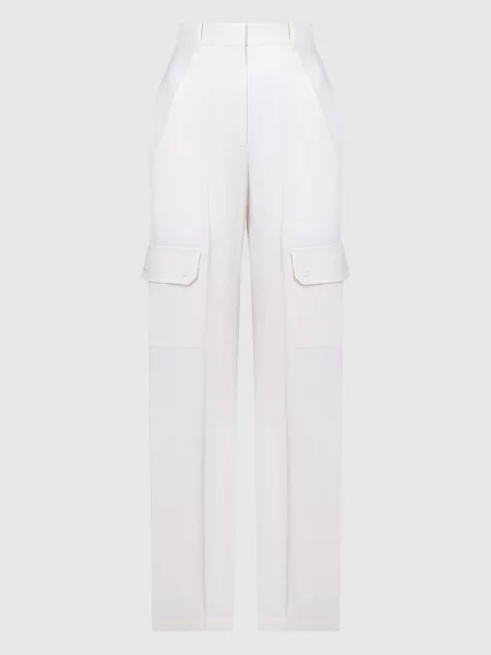 Шерстяные брюки карго Alexander Mcqueen белые
