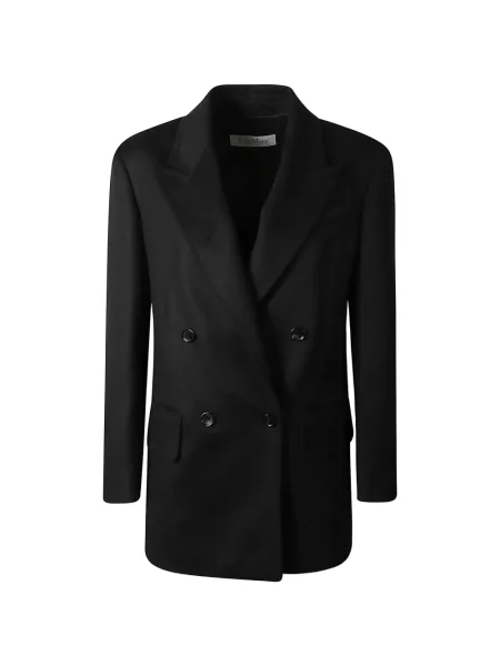 Geacă Max Mara cu două rânduri de nasturi negru