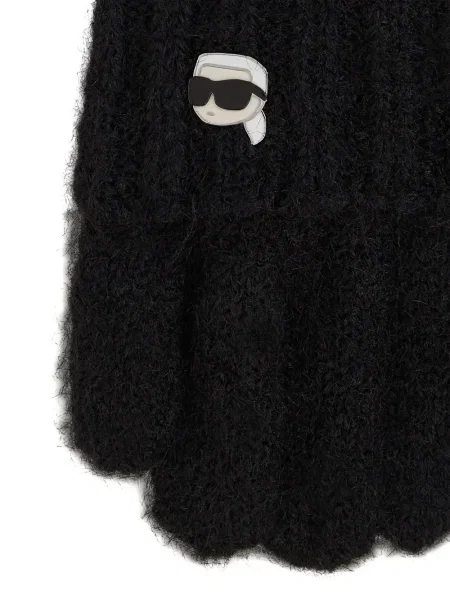 Mănuși Karl Lagerfeld tricotate negru