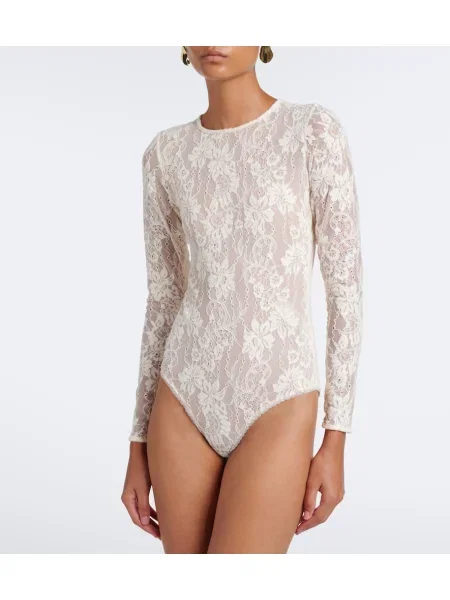 Body Zimmermann din dantelă alb