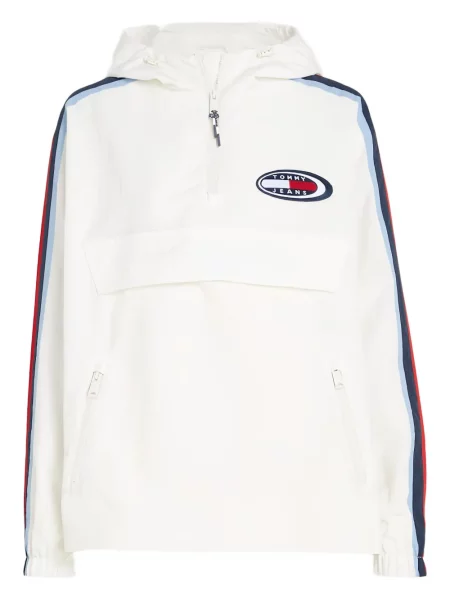 Top Tommy Jeans cu dungi alb