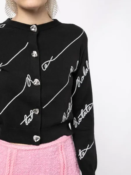 Cardigan Rotate Birger Christensen cu paiete negru