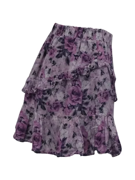 Fusta mini Loveshackfancy cu model floral cu imagine violet