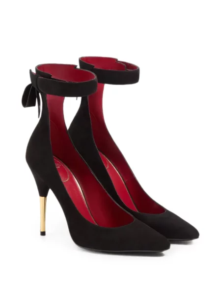 Pantofi cu toc Valentino Garavani din piele de căprioară negru