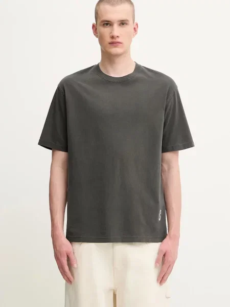 Majica Samsoe Samsoe SASWIRL siva s tiskom zelena