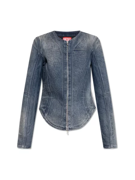 Kurtka jeansowa Diesel niebieska