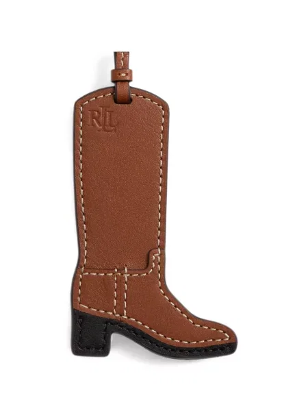 Δερμάτινα μποτάκια Lauren Ralph Lauren καφέ