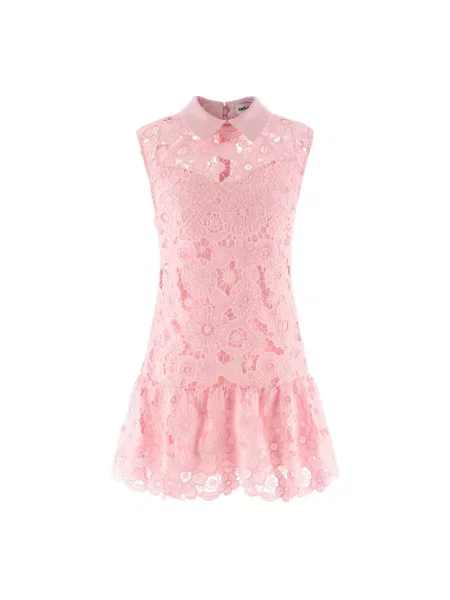 Mała mały sukienka mini Self-portrait koronkowa różowa