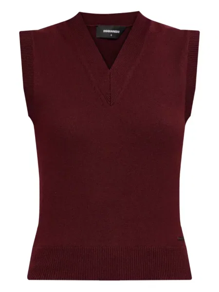 Top Dsquared2 de lână cu decolteu în V