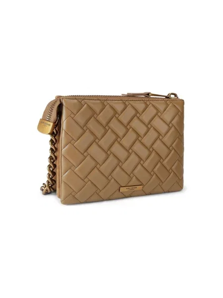 Kurt Geiger London crossbody kabelka dámska kožená KENSINGTON hnedá