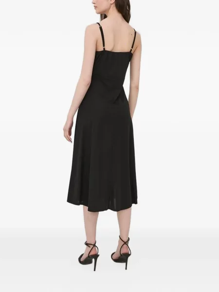 Rochie midi Morgan cu decolteu în V cu cataramă negru