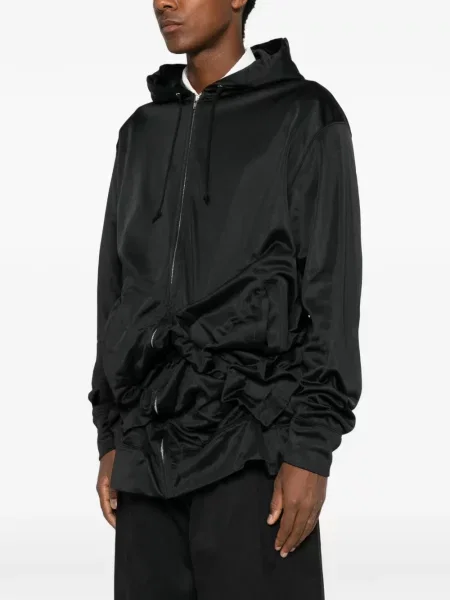 Hoodie Comme Des Garçons Homme Plus με βολάν μαύρο