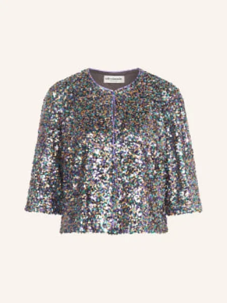 Lollys Laundry Kurtka Trinell Z Cekinami I Rękawami silber srebrna