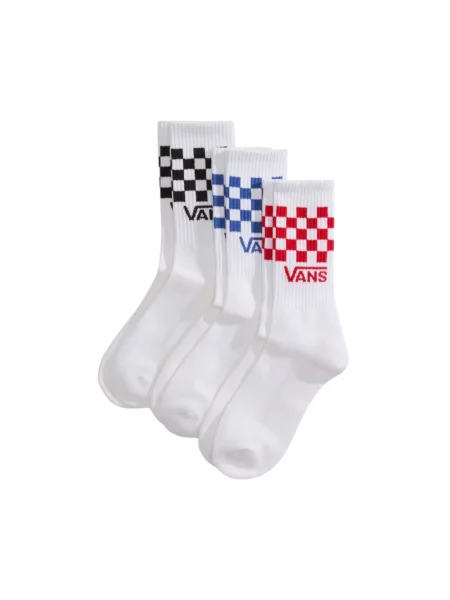 Wielobarwność skarpety Vans w kratkę klasyczne białe