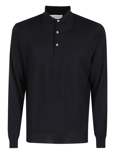 Lung tricou polo Filippo De Laurentiis albastru