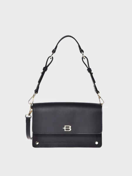 Шкіряна сумка Baldinini чорна