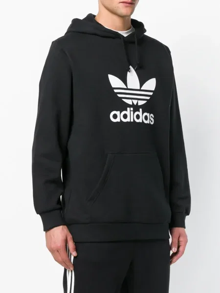 Hanorac cu glugă Adidas negru