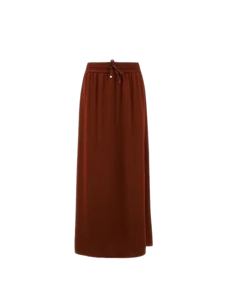 Długa spódnica maxi Herno w jednolitym kolorze brązowa