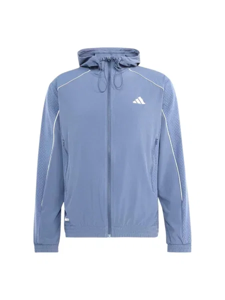 ADIDAS PERFORMANCE Jachetă de trening TECH APP albastru porumbel alb